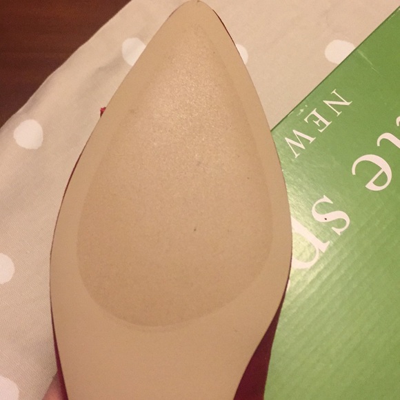 NIB Kate Spade Red Flats Velvet Size 8.5 - Picture 8 of 8